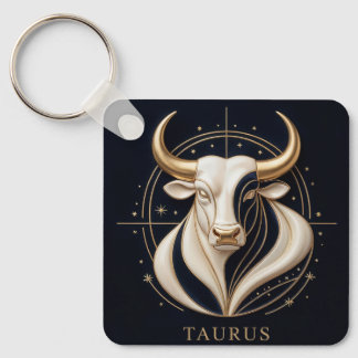 Chaveiro ♉ Touro Elegante Zodíaco Touro Dourado Astrologia