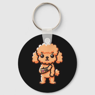 Chaveiro Toy Poodle I Adoro Pai Engraçado Cachorro Tatuagem