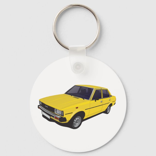 Chaveiro Toyota Corolla DX KE70 amarelo de 4 portas