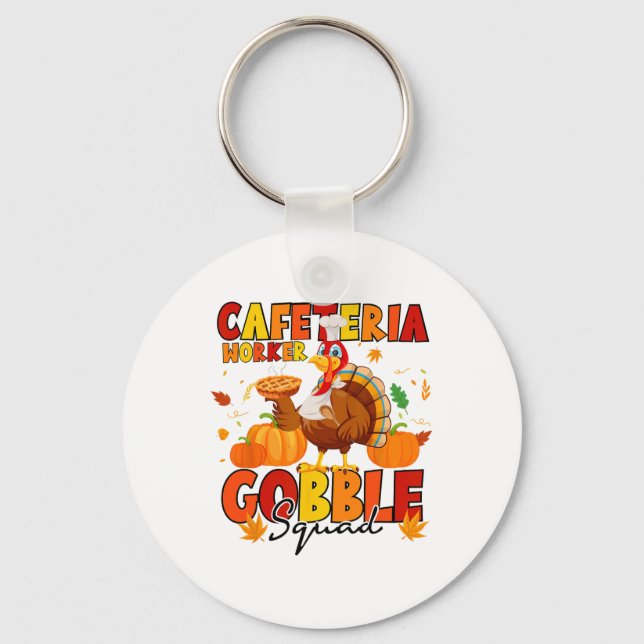 Chaveiro Trabalhador de Cafeteria Gobble Squad Peru Pumpkin (Frente)