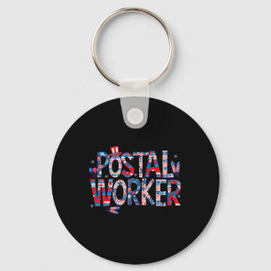 Chaveiro Trabalhador Postal Americano Bandeira Dos EUA Cart