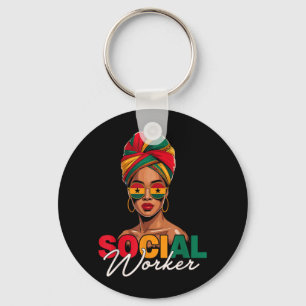 Chaveiro Trabalhadora Social Afro Mulher Mês da História Ne