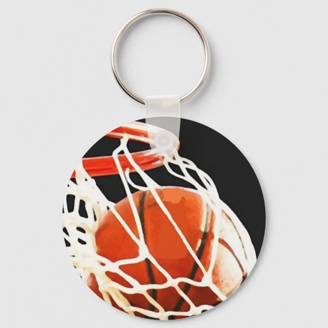 Chaveiro Trabalho de arte de basquetebol (Frente)