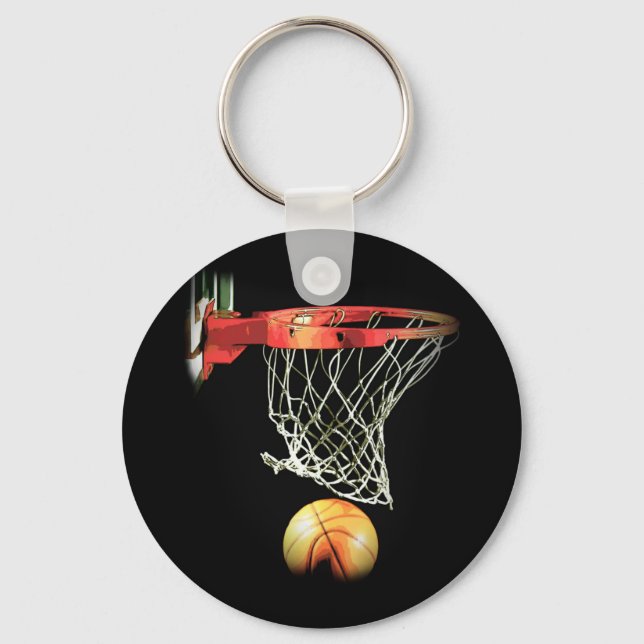 Chaveiro Trabalho de arte de basquetebol (Frente)