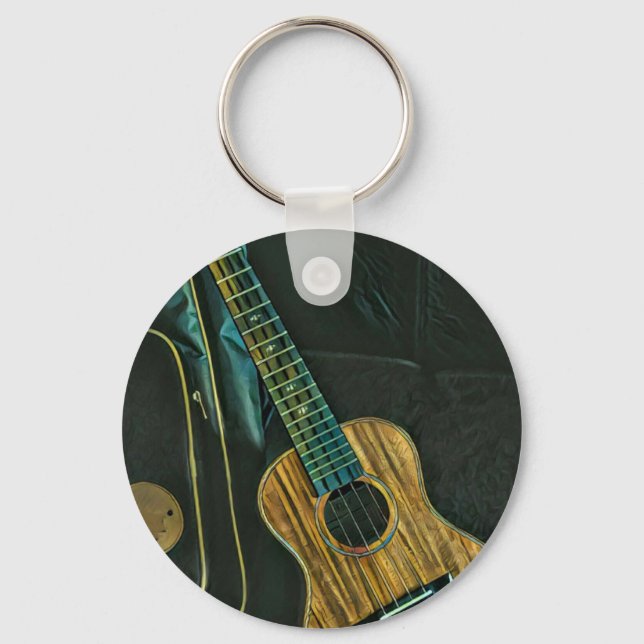 Chaveiro trabalho de arte do violão vintage (Frente)