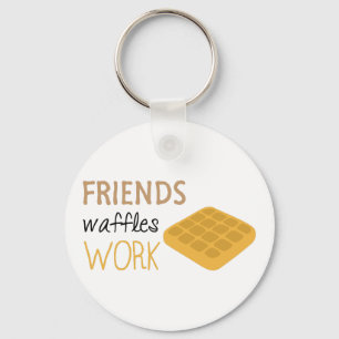 Chaveiro Trabalho dos Waffles dos amigos