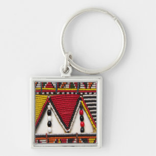 Chaveiro Trabalho Tribal Maasai em Contas