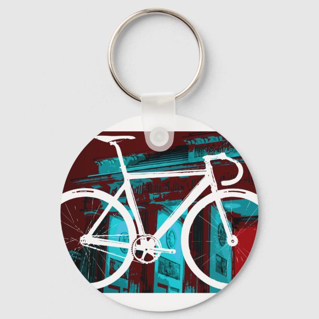 Chaveiro Track Bike Berlin - red blue (Frente)
