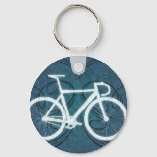 Chaveiro Track Bike - estilo de tatuagem azul