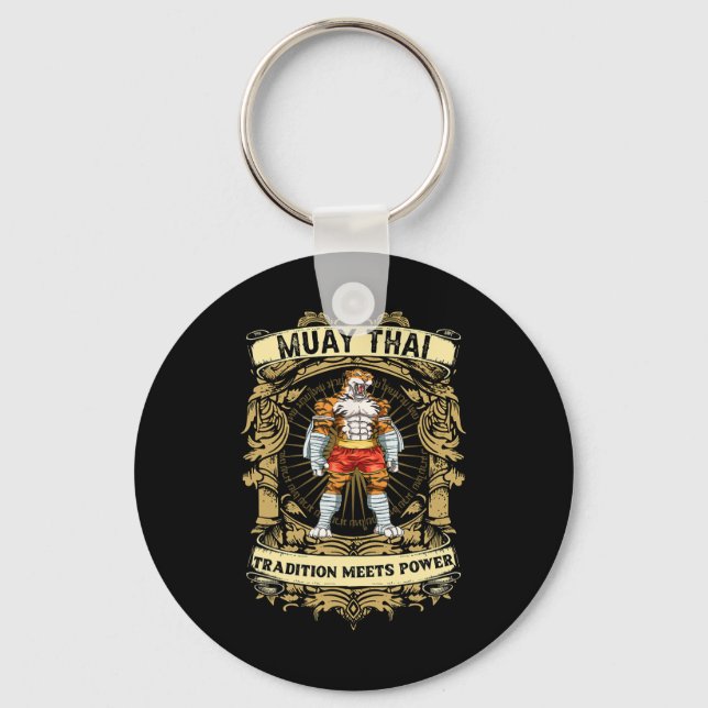 Chaveiro Tradição Encontra Poder - Kickboxing E Muay Thai T (Frente)