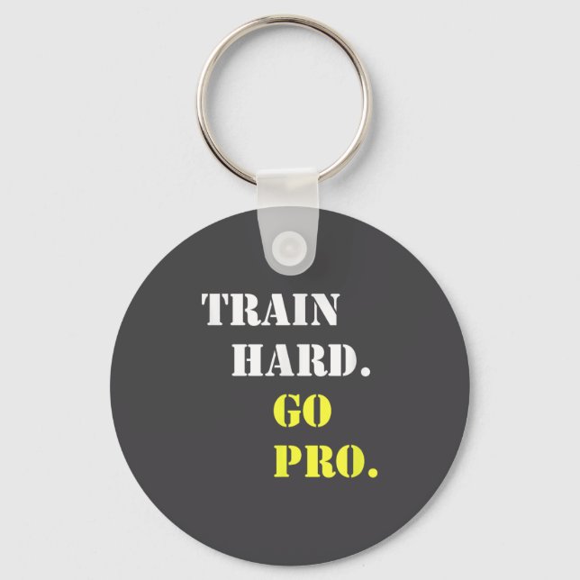 Chaveiro Train Hard And Go Pro - Training - Srt - Gym - Mot (Frente)