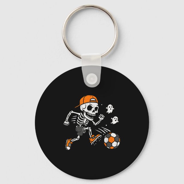Chaveiro Traje de Halloween de Abóbora de Futebol de Esquel (Frente)