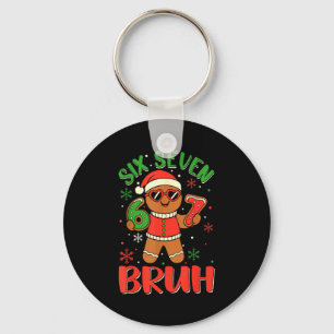 Chaveiro Traje de Natal de Pão de Mel Engraçado Seis Sete B