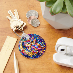 Chaveiro Tranquilidade em Vidro A Janela de Vidro Floral