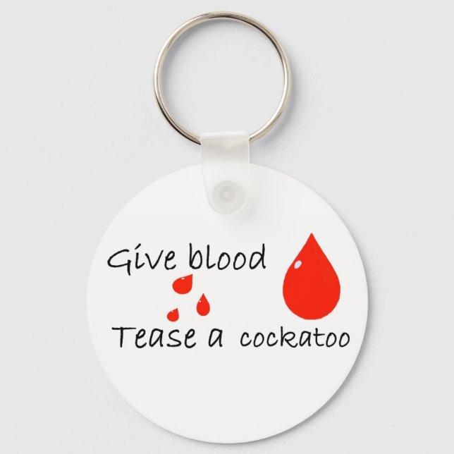 Chaveiro Tranquilize uma coquatoa (Frente)