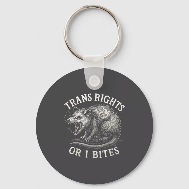 Chaveiro Trans Rights Or I Bites Funny Transgender Ssum Lgb (Frente)