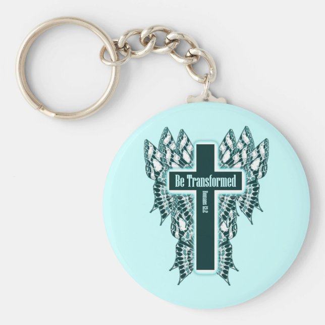Chaveiro Transformar-se - Romanos 12:2 (Frente)
