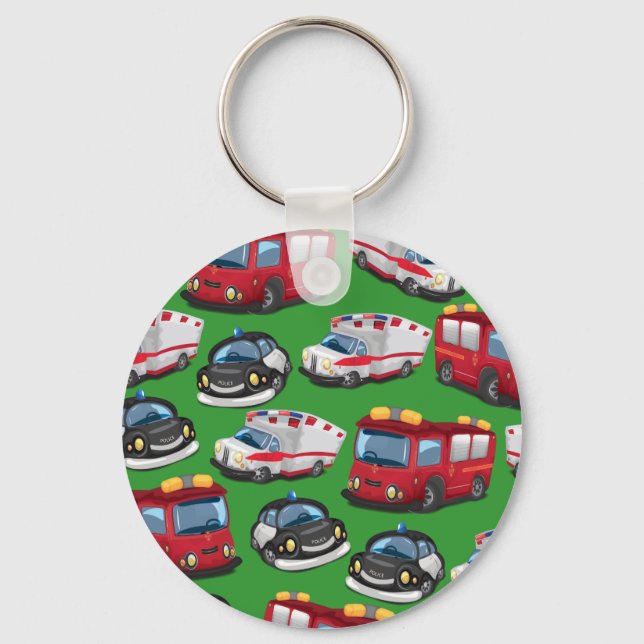 Chaveiro Transportes policiais, ambulatórios e bombeiros (Frente)