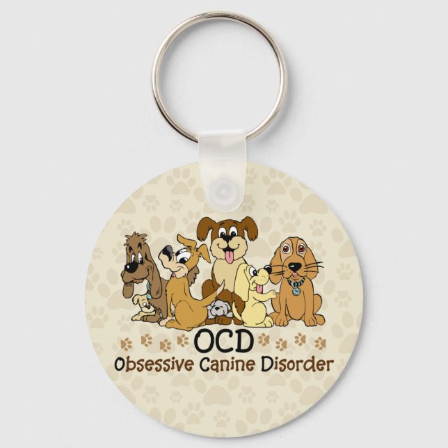 Chaveiro Transtorno Canino Obsessivo de OCD (Frente)