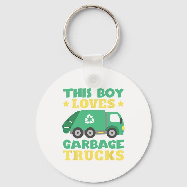 Chaveiro Trash Trucks Toddler Garge Kids (Frente)
