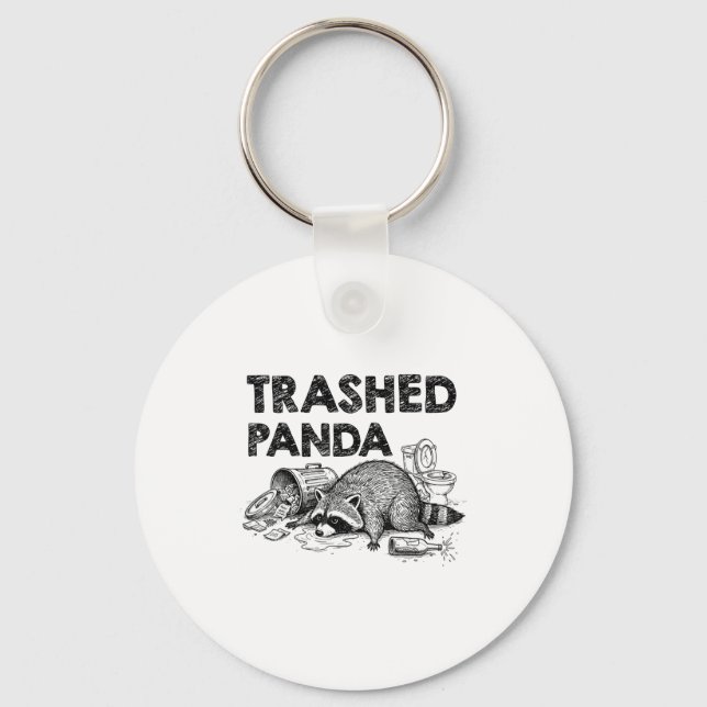 Chaveiro Trashed Panda Funny Drunk Racoon Gets Drunk Meme F (Frente)
