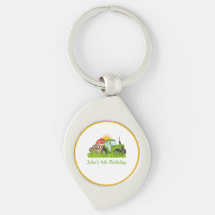 Chaveiro Trator Verde Decoração de Aniversário com Tema d