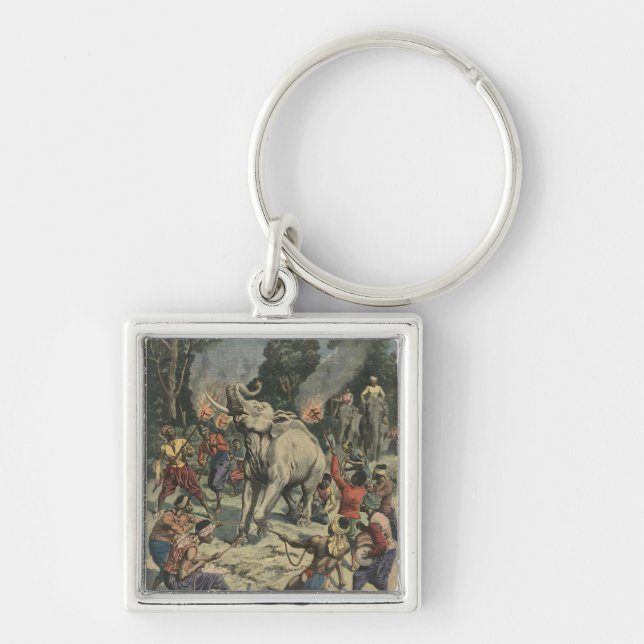 Chaveiro Travando um elefante branco em Sião (Frente)