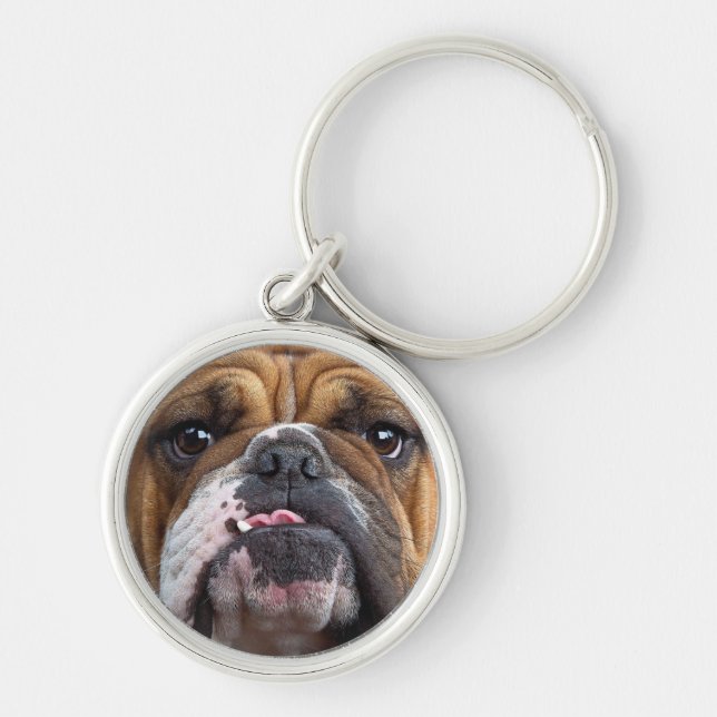 Chaveiro Travesseiro Decorativo Bulldog Inglês (Frente)