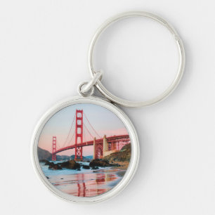 Chaveiro travesseiro decorativo da ponte ouro