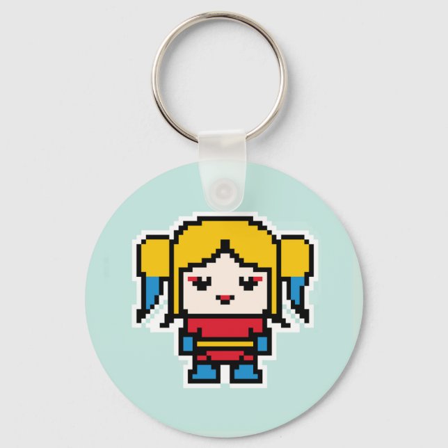 Chaveiro Travesseiro decorativo de menina ruim com pixel bo (Frente)