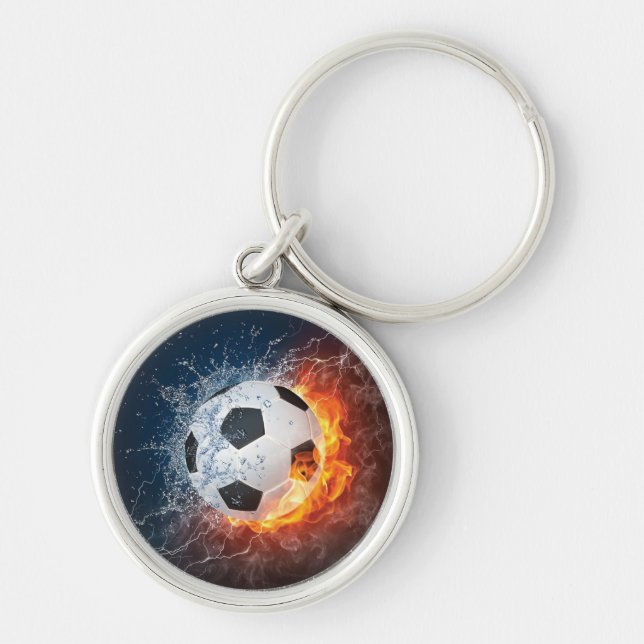 Chaveiro Travesseiro decorativo Flaming de Futebol/Bola de  (Frente)