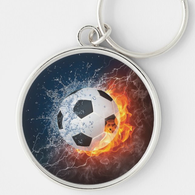 Chaveiro Travesseiro decorativo Flaming de Futebol/Bola de  (Frente)