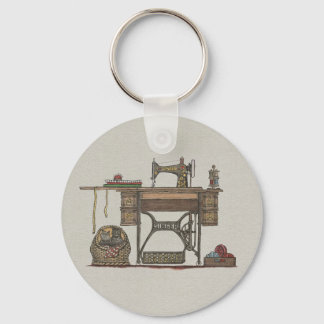 Chaveiro Treadle Sewing Machine & Kittens