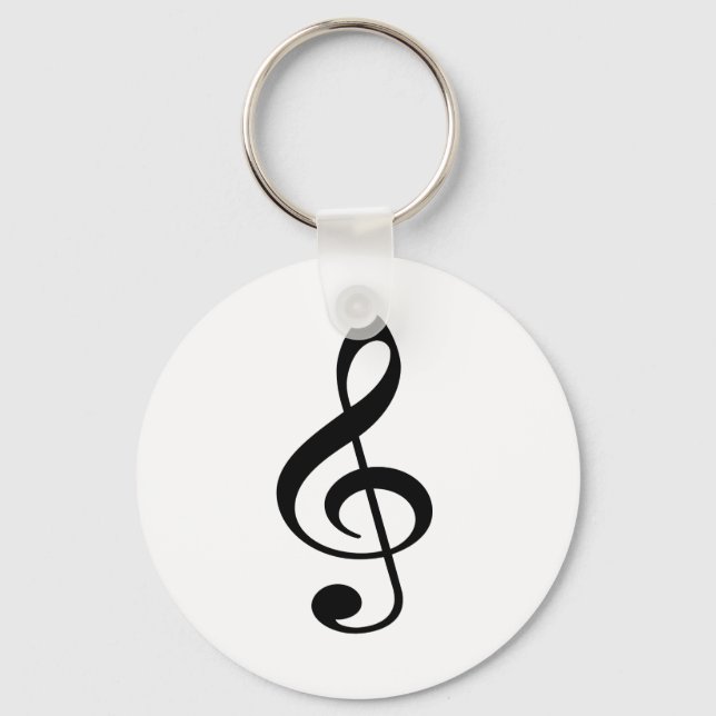 Chaveiro Treble Clef Music Note (Frente)