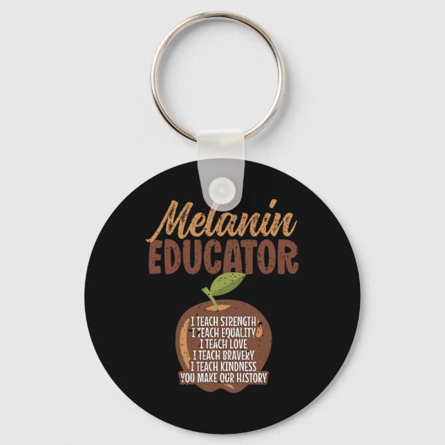 Chaveiro Trecho do professor Melanin Black Teacher - Melani (Frente)
