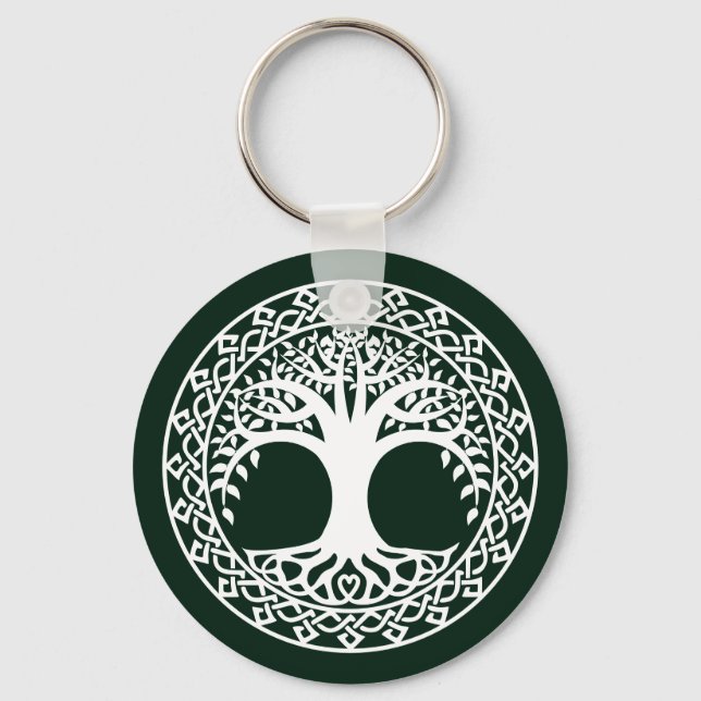 Chaveiro Tree of Life inside a Celtic Circle pattern (Frente)