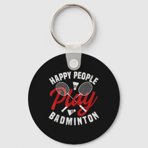 Chaveiro Treinador de Badminton Jogo Feliz Shuttle Playe Ba