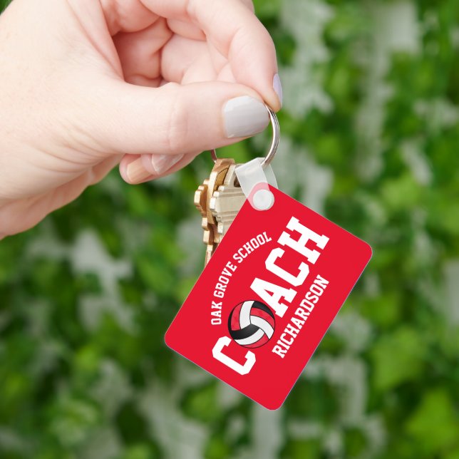 Chaveiro Treinador de Esporte de Voleibol - Editar Cor (Mão)