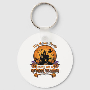 Chaveiro Treinador de Fitness de Halloween Vassoura Quebrad