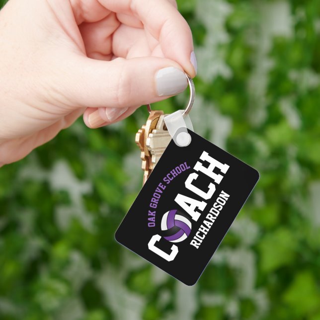 Chaveiro Treinador do Esporte de Voleibol - Roxo (Mão)