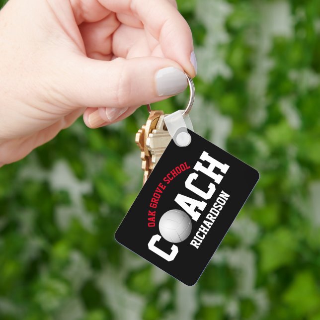 Chaveiro Treinador do Esporte de Voleibol - Vermelho (Mão)