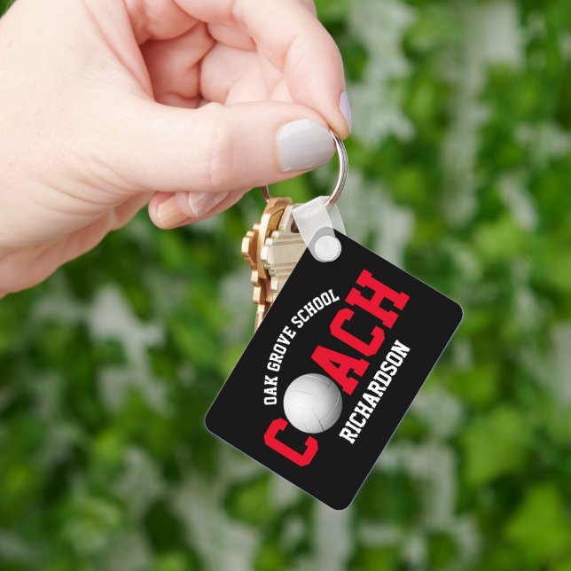 Chaveiro Treinador do Esporte de Voleibol - Vermelho (Mão)