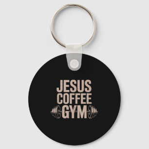 Chaveiro Treino Cristão Divertido Jesus Café Academia Halte