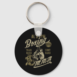 Chaveiro Treino de ALs Boxe MMA Design Retrô para o Nome Al