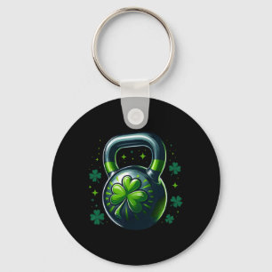 Chaveiro Treino de ginásio Kettlebell Shamrock St Patricks