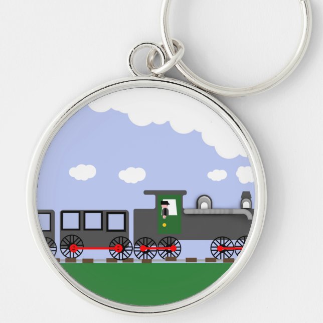 Chaveiro Trem de Desenho Colorido (Frente)