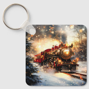 Chaveiro Trem de Natal Expresso Noite de Neve Vintage