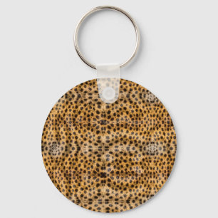 Chaveiro Trendy Exotic Cheetah Pele Padrão Impressão Animal