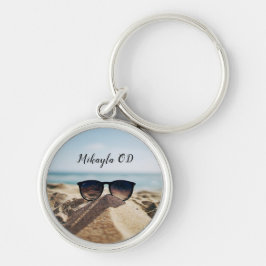 Chaveiro Trendy Eyeglass em uma praia óptica