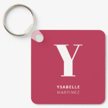 Trendy Magenta Modern Monographic Name